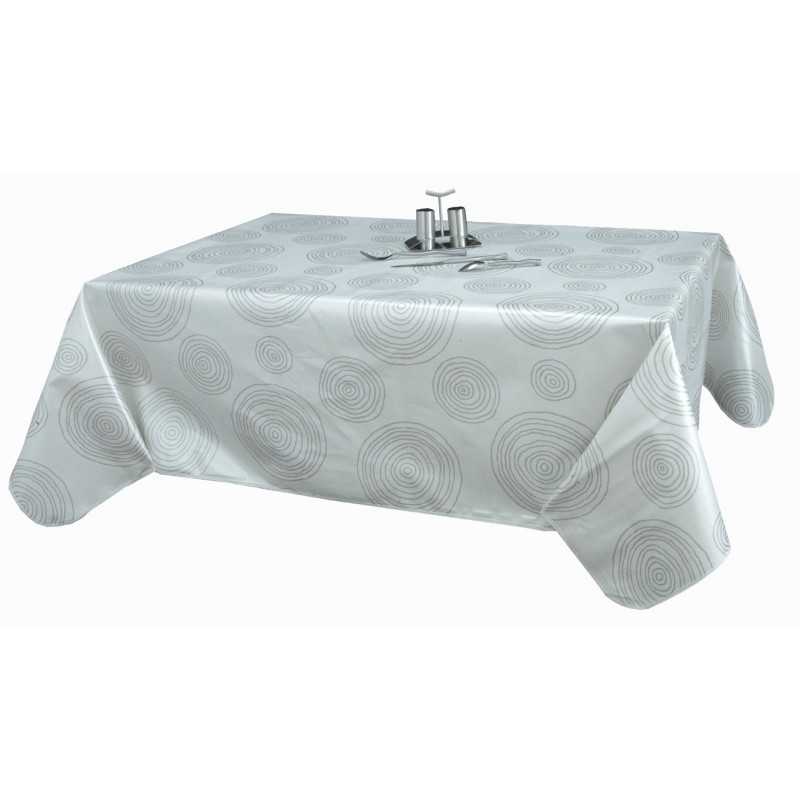 Toile cirée 160 cm de largeur - modèle blanc alu