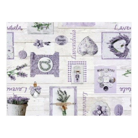 TOILE CIRÉE BOUTON parme