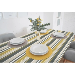 Tissu enduit 140 cm - SAVA ocre/grey