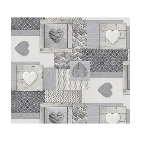 TOILE CIRÉE 160 COEUR GRIS CLAIR
