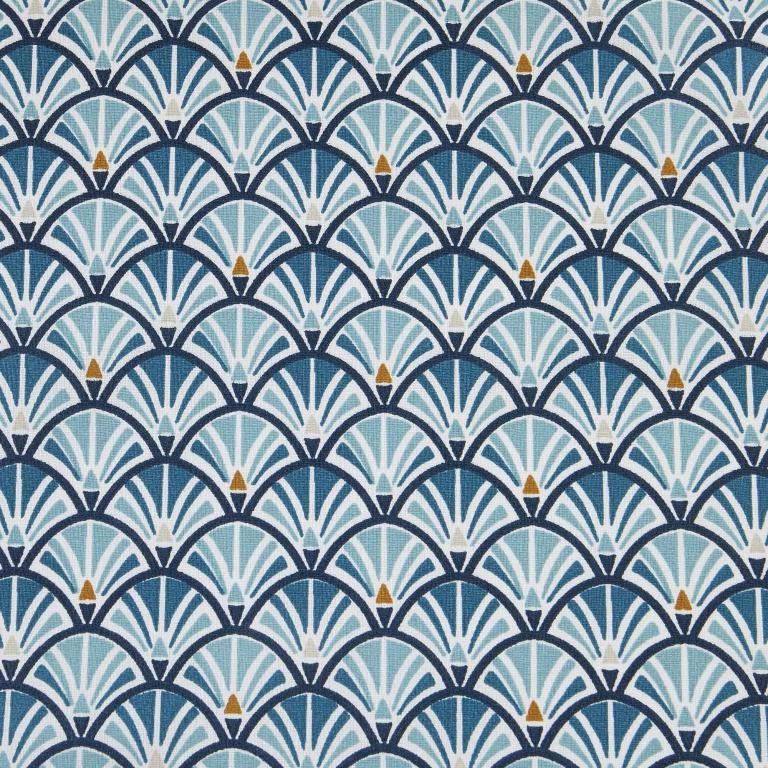 Tissu coton enduit 154 - JACINTHE bleu