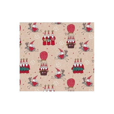 TOILE CIRÉE MONGOLFIERE NOËL