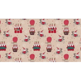 TOILE CIRÉE MONGOLFIERE NOËL