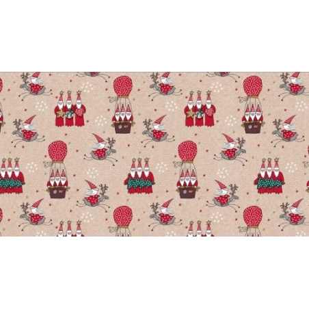 TOILE CIRÉE MONGOLFIERE NOËL