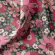 Tissu coton enduit 145 - SUNFLOWER minuit rose