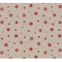 TOILE CIRÉE FLOCON rouge