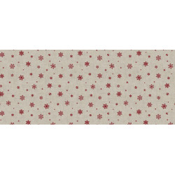TOILE CIRÉE FLOCON rouge