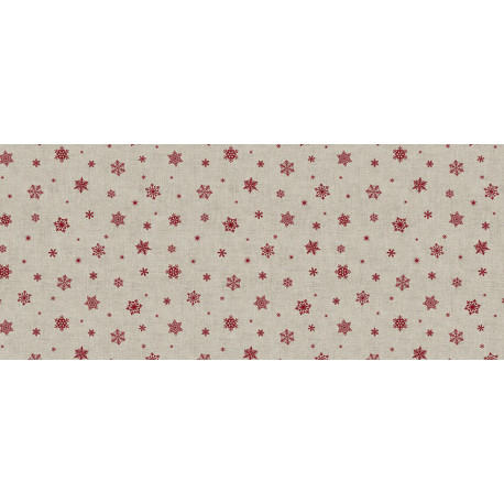 TOILE CIRÉE FLOCON rouge TOILE CIRÉE FLOCON rouge