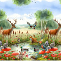 TOILE CIRÉE BAMBI nature