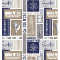 TOILE CIRÉE HORIZON marine