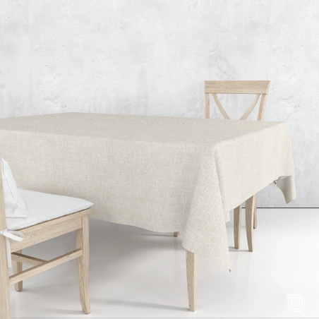 Nappage en tissu beige naturel - Nappe d'intérieur en coton lin beige Nappage en tissu beige naturel - Nappe d'intérieur en coton lin beige