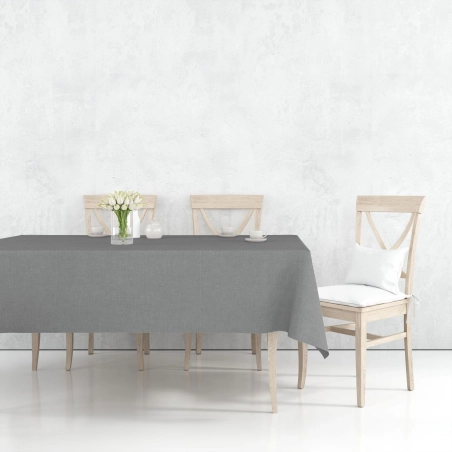 Nappage en tissu gris ardoise - Nappe d'intérieur en coton gris foncé Nappage en tissu gris ardoise - Nappe d'intérieur en coton gris foncé