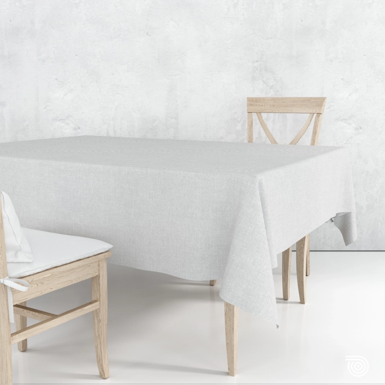Nappage en tissu gris nuage - Nappe d'intérieur en coton gris clair Nappage en tissu gris nuage - Nappe d'intérieur en coton gris clair