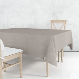 Nappage en tissu sépia - Nappe d'intérieur en coton marron