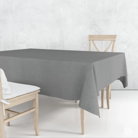 Nappage en tissu gris ardoise - Nappe d'intérieur en coton gris foncé Nappage en tissu gris ardoise - Nappe d'intérieur en coton gris foncé
