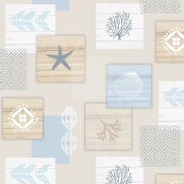 Protège table décoré décor marin - Livraison sans plis par Nortufting