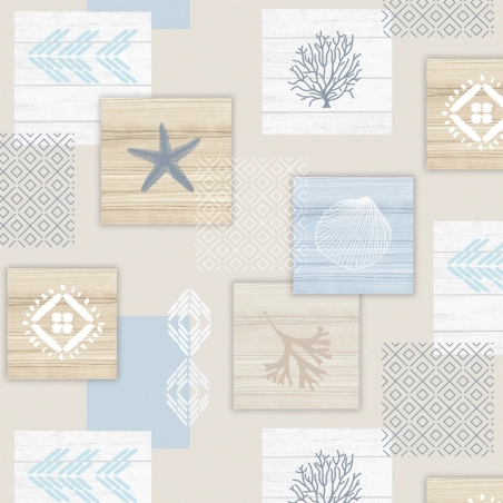 Protège table décoré décor marin - Livraison sans plis par Nortufting