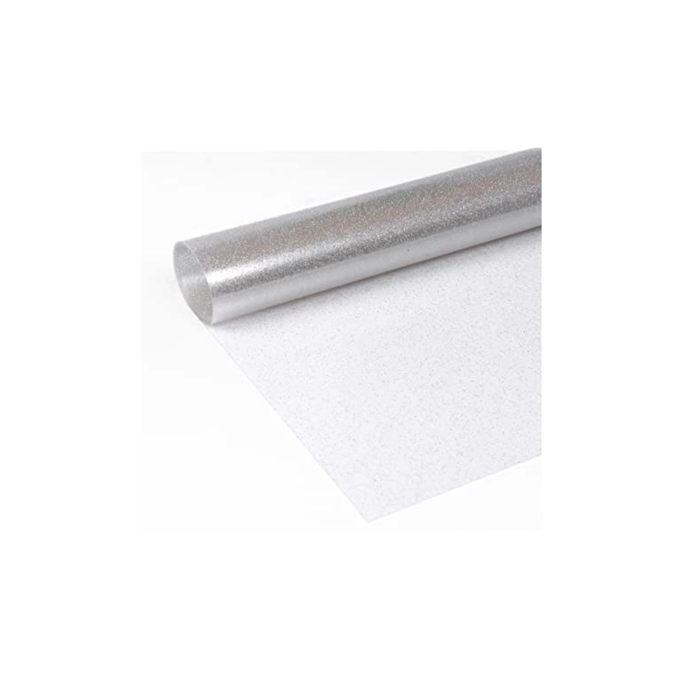 Nappe transparente paillettes argent - Nappe festive à paillette