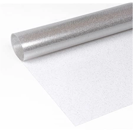 Nappe transparente paillettes argent - Nappe festive à paillette