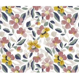 Toile cirée florale printanière - Nappe cirée fleur de saison