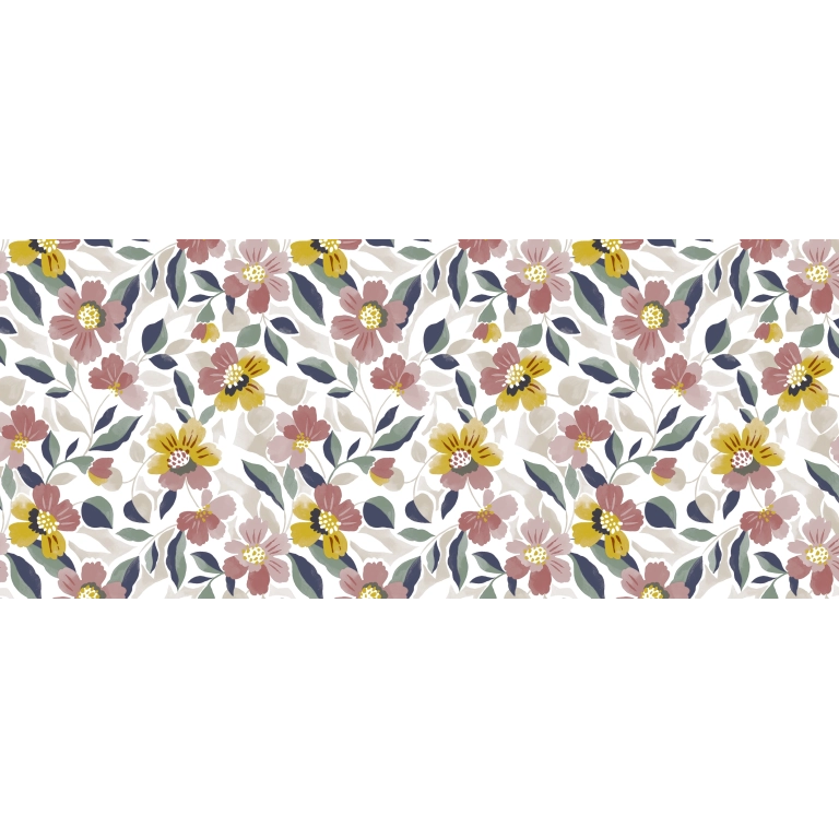 Toile cirée florale printanière - Nappe cirée fleur de saison Toile cirée florale printanière - Nappe cirée fleur de saison
