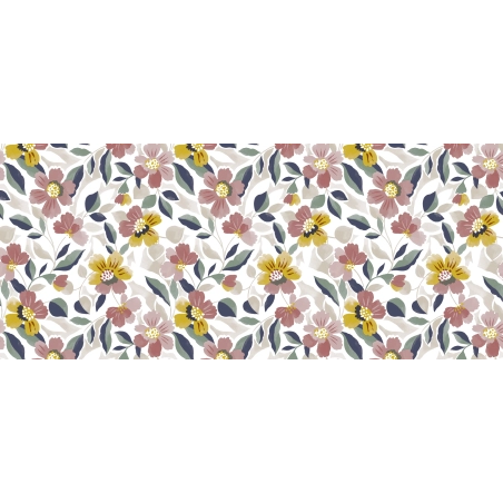 Toile cirée florale printanière - Nappe cirée fleur de saison Toile cirée florale printanière - Nappe cirée fleur de saison