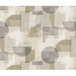 Toile cirée Design beige - Nappe toile cirée Art Déco beige