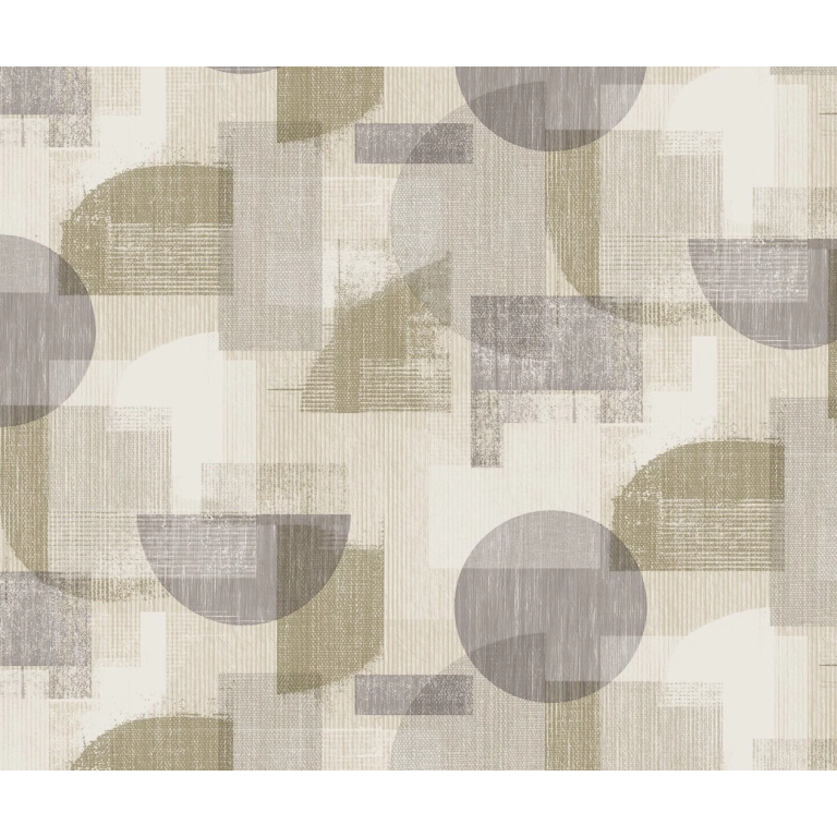 Toile cirée Design beige - Nappe toile cirée Art Déco beige