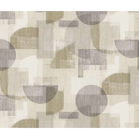 Toile cirée Design beige - Nappe toile cirée Art Déco beige