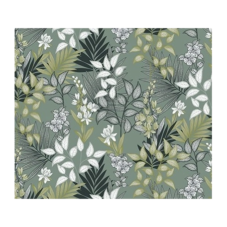 Toile cirée feuillage vert - Nappe Toile cirée nature verte