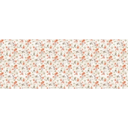 Toile cirée Florale orange - Nappe printanière florale
