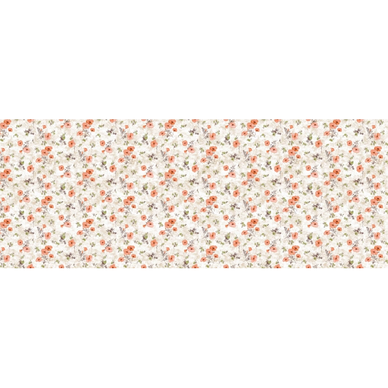 Toile cirée Florale orange - Nappe printanière florale Toile cirée Florale orange - Nappe printanière florale
