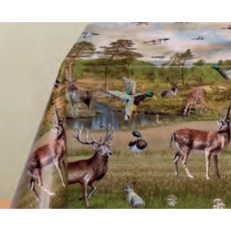 Toile cirée Rambouillet nature - Nappe thème chasse