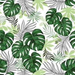 Toile cirée GUYANE vert - Nappe toile cirée tropicale