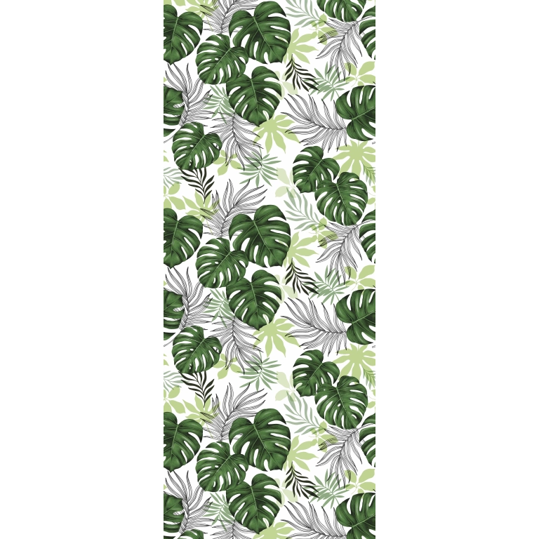 Toile cirée GUYANE vert - Nappe toile cirée tropicale Toile cirée GUYANE vert - Nappe toile cirée tropicale