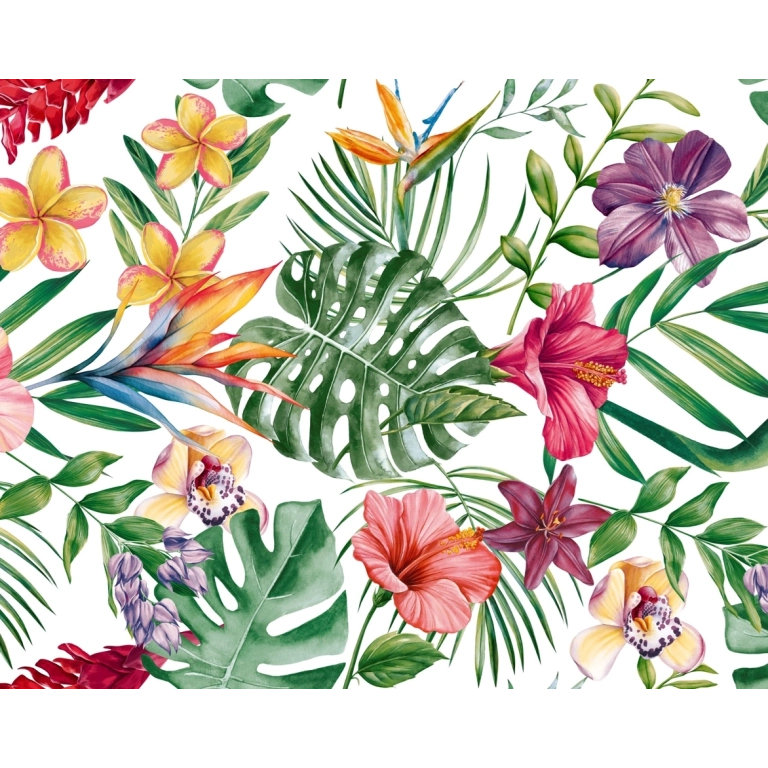 Toile cirée Caraïbes color - Nappe toile cirée fleurie et tropicale Toile cirée Caraïbes color - Nappe toile cirée fleurie et tropicale