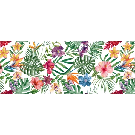 Toile cirée Caraïbes color - Nappe toile cirée fleurie et tropicale Toile cirée Caraïbes color - Nappe toile cirée fleurie et tropicale