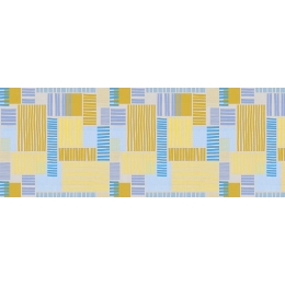 Toile cirée Géométrique bleu jaune - Nappe toile cirée rectangle