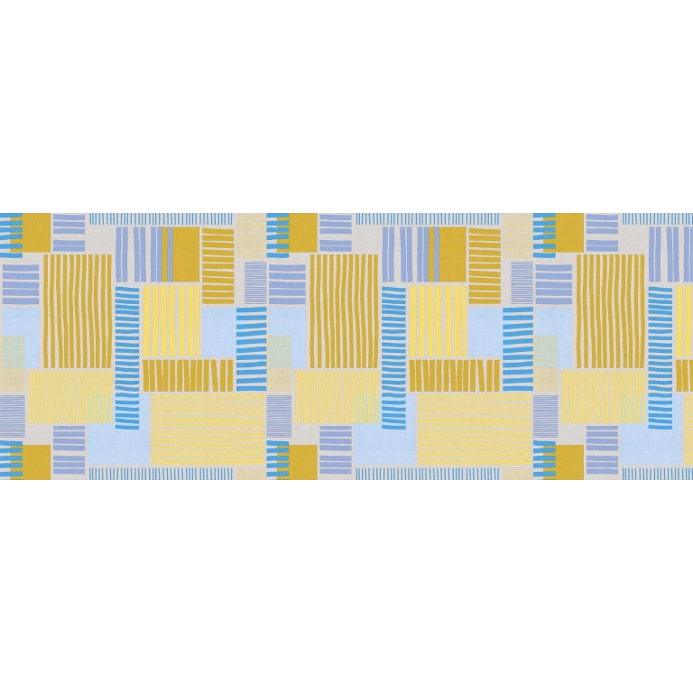 Toile cirée Géométrique bleu jaune - Nappe toile cirée rectangle Toile cirée Géométrique bleu jaune - Nappe toile cirée rectangle