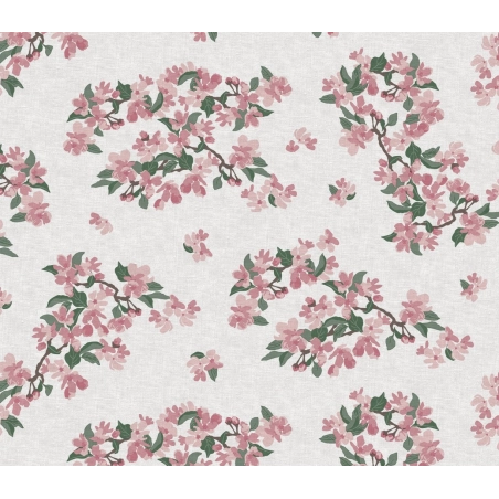 Toile cirée rose Cerisier Japon - Nappe printanière Japon rose