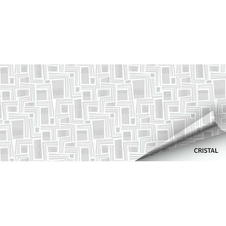 Nappe transparente imprimée design - Toile cirée transparente géométrique blanc Nappe transparente imprimée design - Toile cirée transparente géométrique blanc