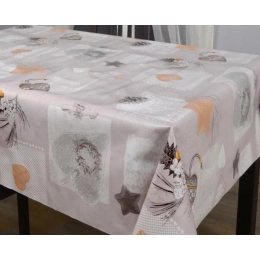 Toile cirée cœur largeur 180 cm - Nappe cirée cœur 180 cm