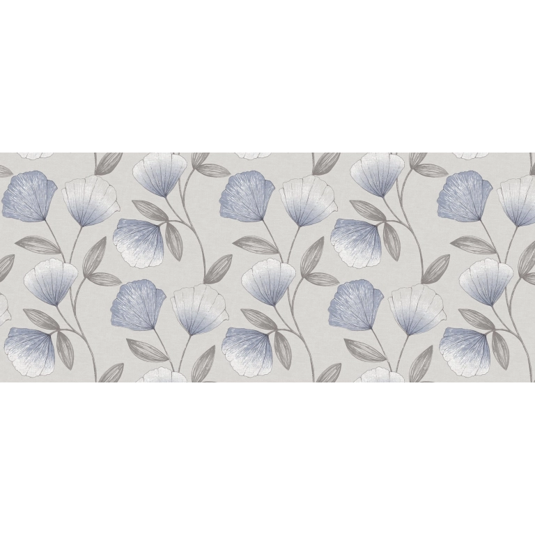 Toile cirée feuillage bleu - Nappe de table ginko bleu 160 cm Toile cirée feuillage bleu - Nappe de table ginko bleu 160 cm