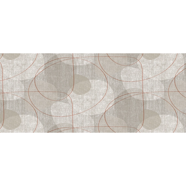 Toile cirée design beige rouge - Nappe de table courbe rouge 160 cm Toile cirée design beige rouge - Nappe de table courbe rouge 160 cm