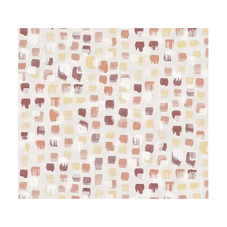 Toile cirée abstrait nacre argenté - Nappe cirée blanc nacré à motif