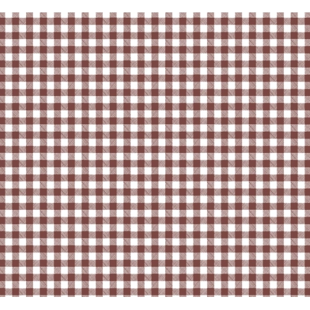 Nappe à carreaux marron et blanc - Nappe de restaurant à carreaux marron