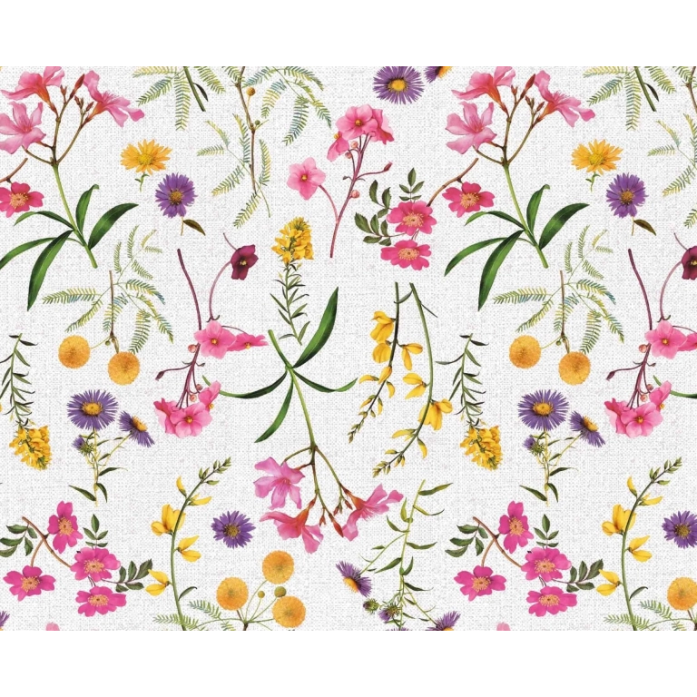 Toile cirée Florale jaune - Nappe printanière bouquet de fleurs Toile cirée Florale jaune - Nappe printanière bouquet de fleurs