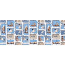 Toile cirée marino marin - nappe cirée pour le bord de mer