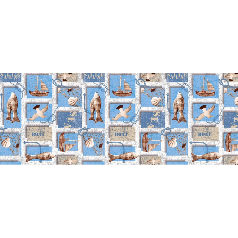 Toile cirée marino marin - nappe cirée pour le bord de mer