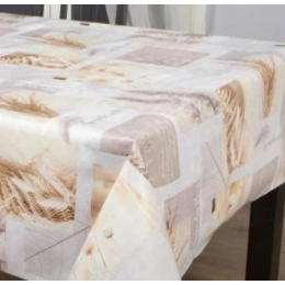 Toile cirée pampa écru 180 cm - Nappe cirée beige 180 cm